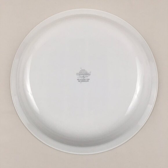 CorningWare Simply Lite White Glass Pie Plate Baking Dish - Picture 4 of 6